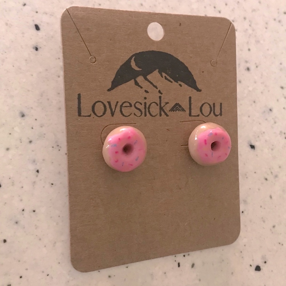 Adorable Handmade Polymer Donut Earrings - Picture 5 of 8